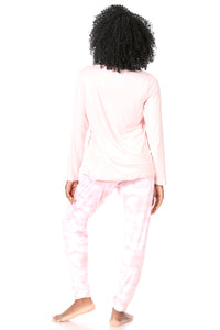 Women's "WEEKEND MODE" Long Sleeve Top and Jogger Pajama Set - Rae Dunn Wear