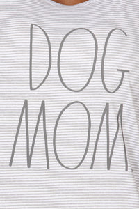Women's "DOG MOM" Short Sleeve HiLo Nightshirt - Rae Dunn Wear
