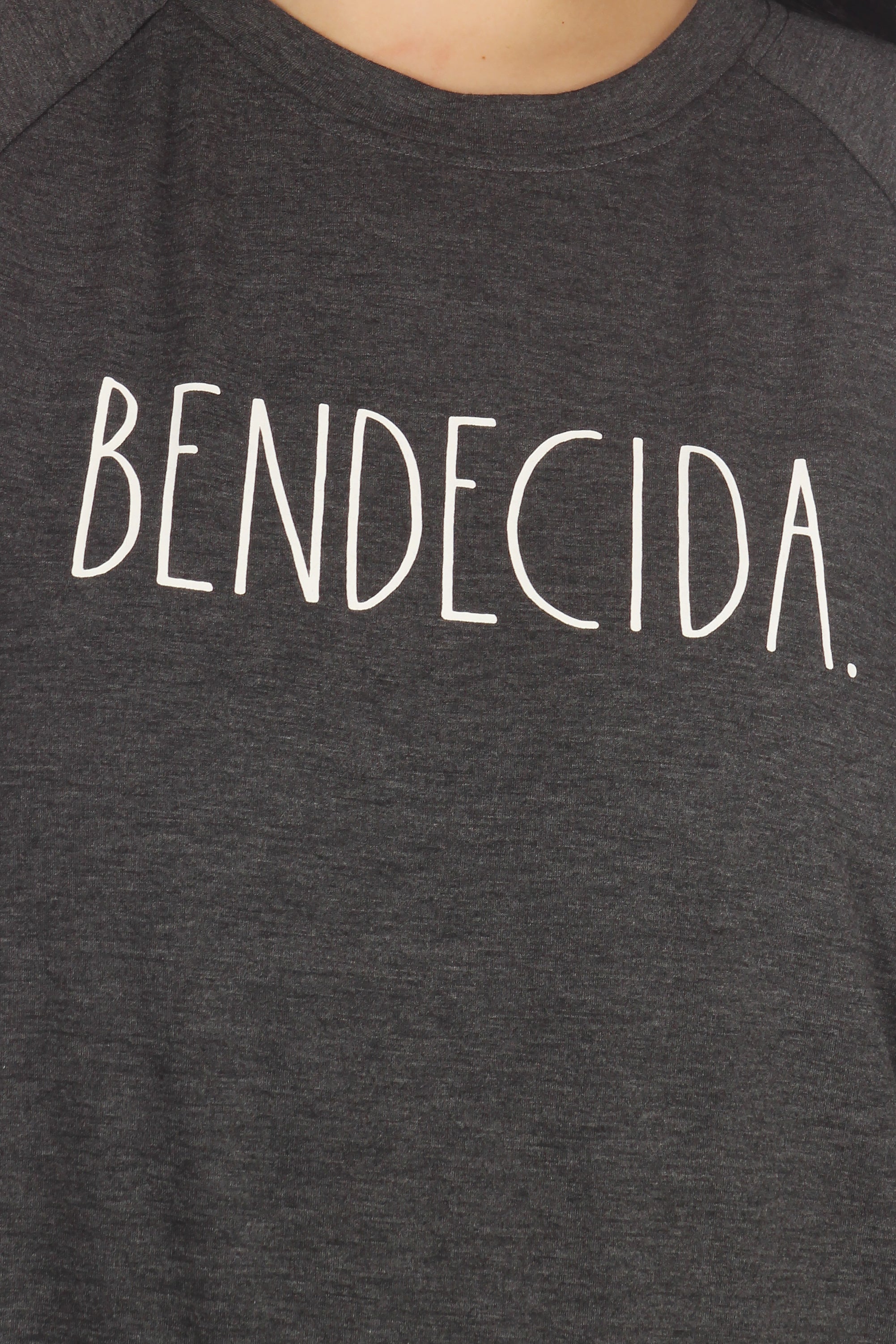Women's "BENDECIDA" Plus Size Studio Raglan Sweatshirt - Rae Dunn Wear