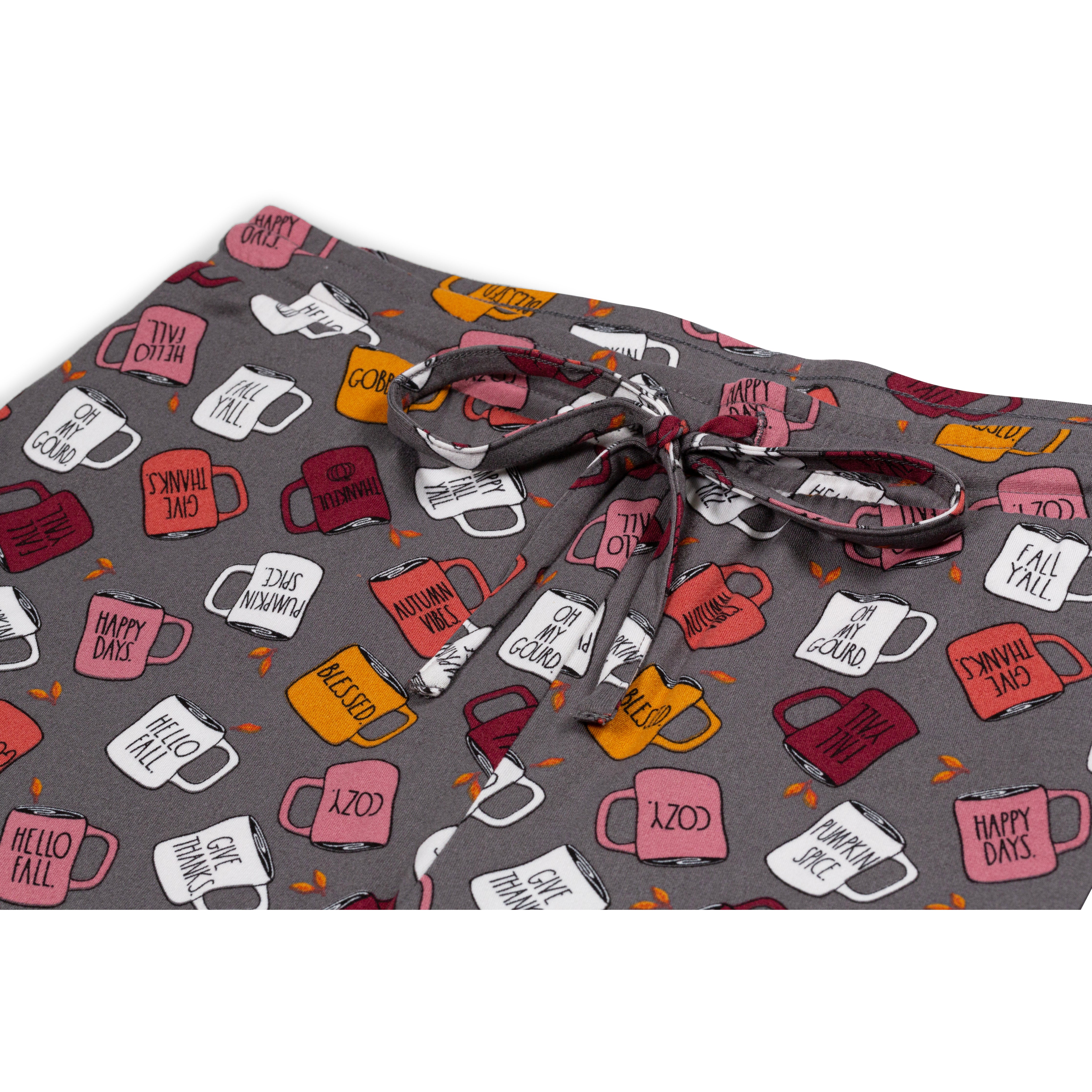 Women's "BLESSED" & Coffee Print 2-Pack Pajama Joggers - Rae Dunn Wear