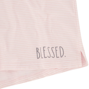 Women's "INSPIRE" and "BLESSED" Mid-Rise Drawstring Lounge Shorts Set of 2 - Rae Dunn Wear