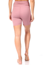 Load image into Gallery viewer, Women&#39;s &quot;BALANCE&quot; High-Waisted Fold-Over Biker Shorts - Rae Dunn Wear
