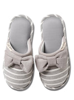 Load image into Gallery viewer, Women&#39;s Gray Houndstooth Bow Slippers - Rae Dunn Wear
