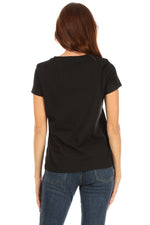 Load image into Gallery viewer, Women&#39;s &quot;HAPPY&quot; Short Sleeve Icon T-Shirt - Shop Rae Dunn Apparel and Sleepwear
