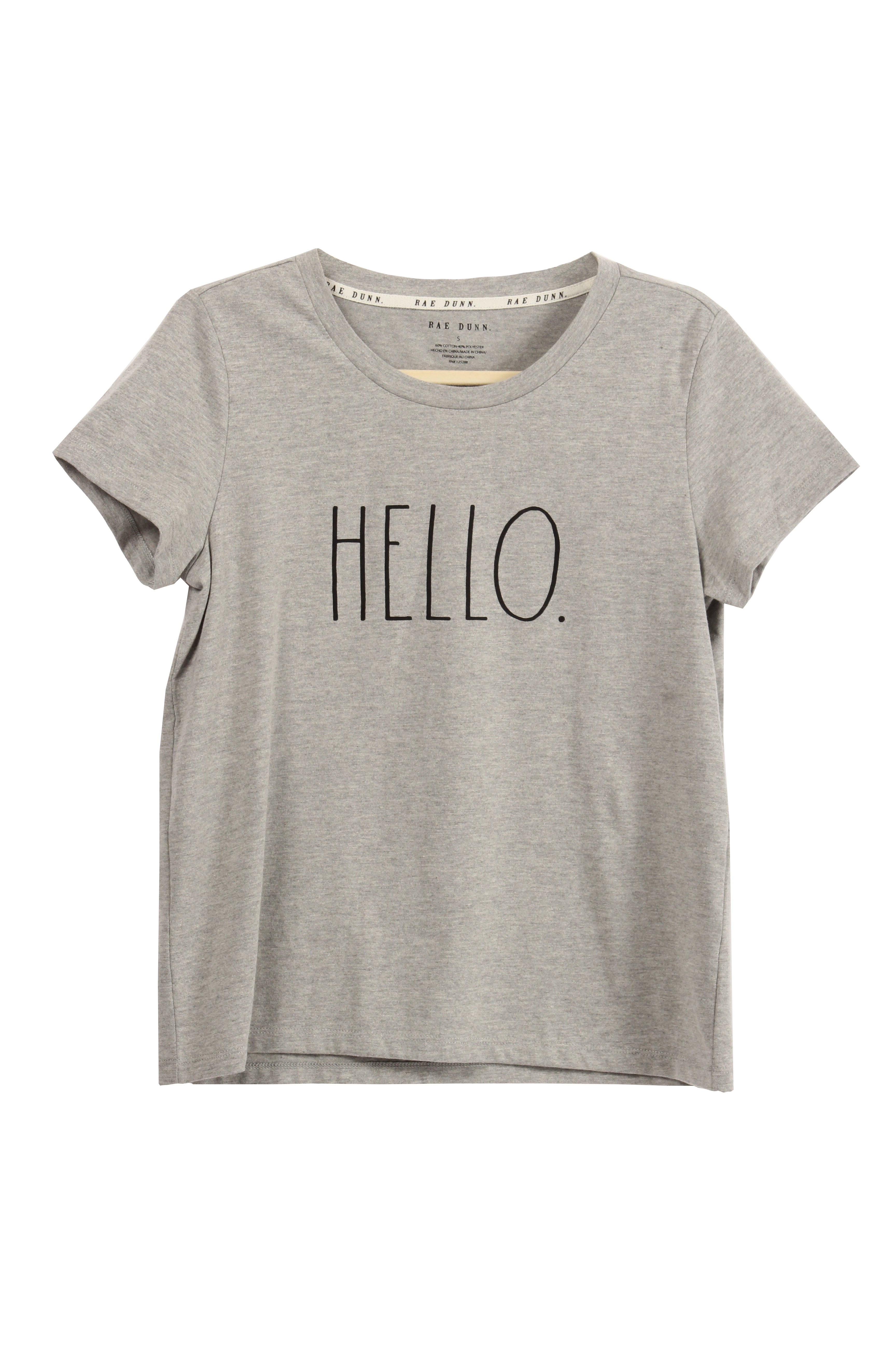 Women's "HELLO" Short Sleeve Icon T-Shirt - Shop Rae Dunn Apparel and Sleepwear