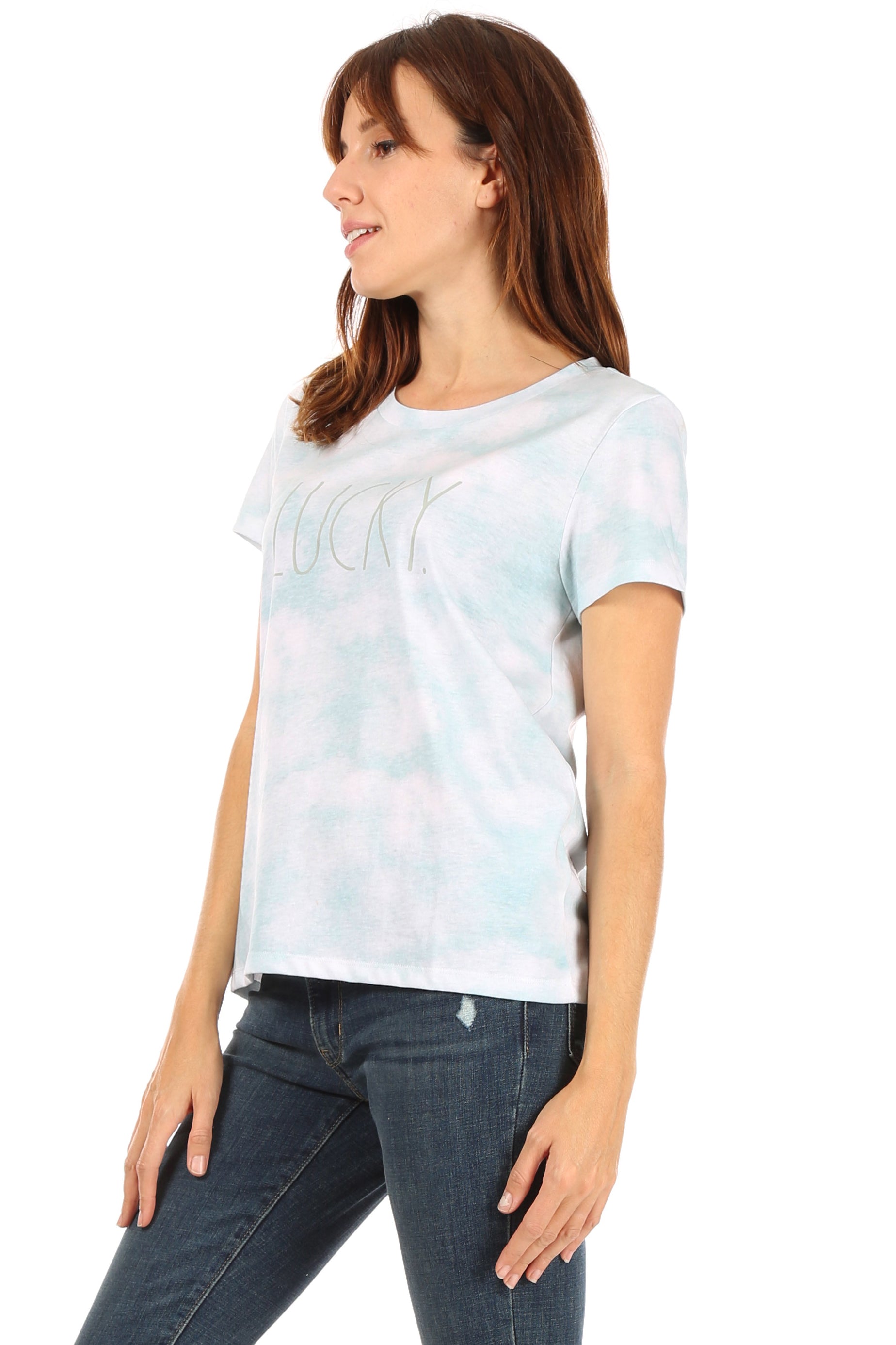 Women's "LUCKY" Short Sleeve Icon T-Shirt - Shop Rae Dunn Apparel and Sleepwear