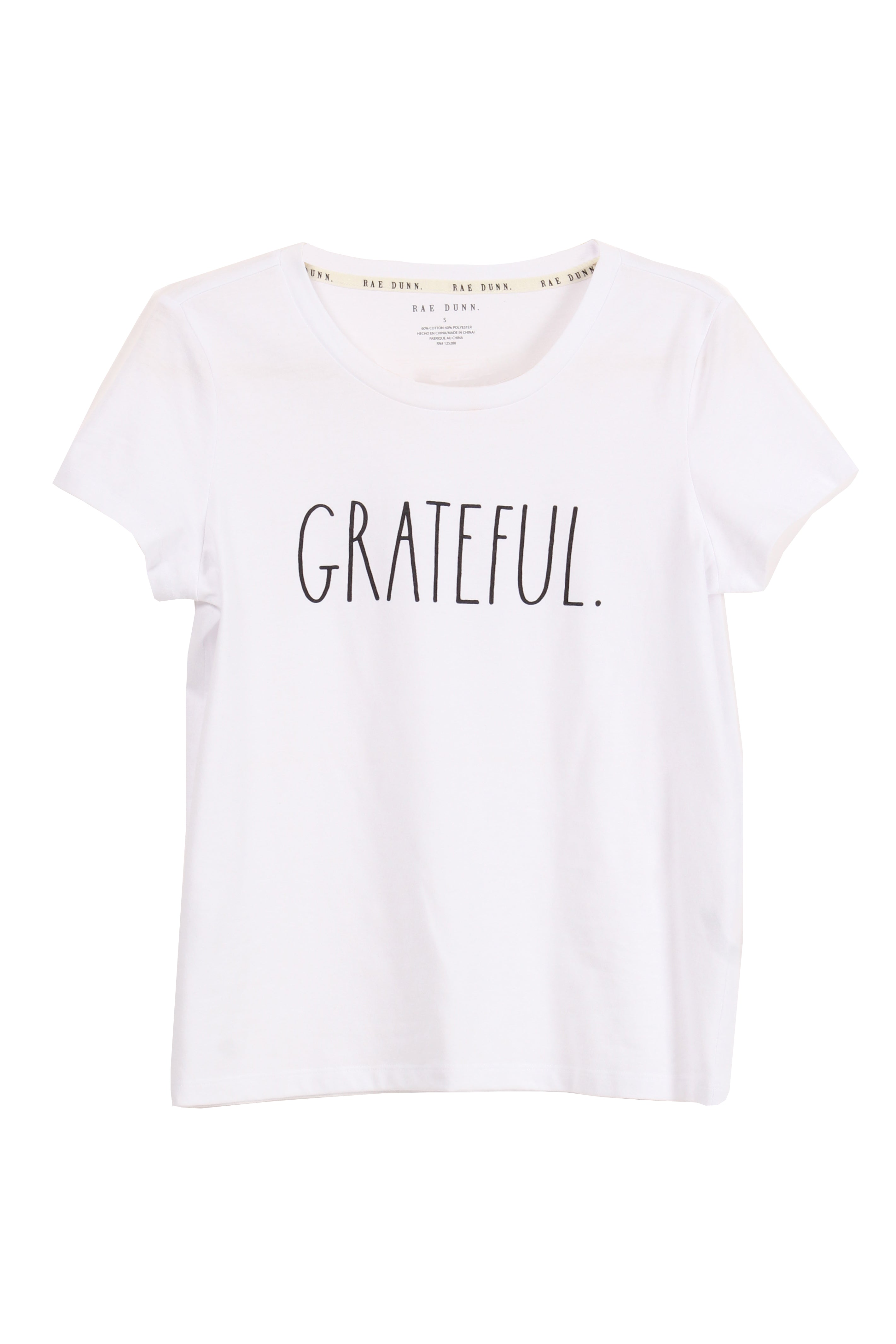 Women's "GRATEFUL" Short Sleeve Icon T-Shirt - Shop Rae Dunn Apparel and Sleepwear