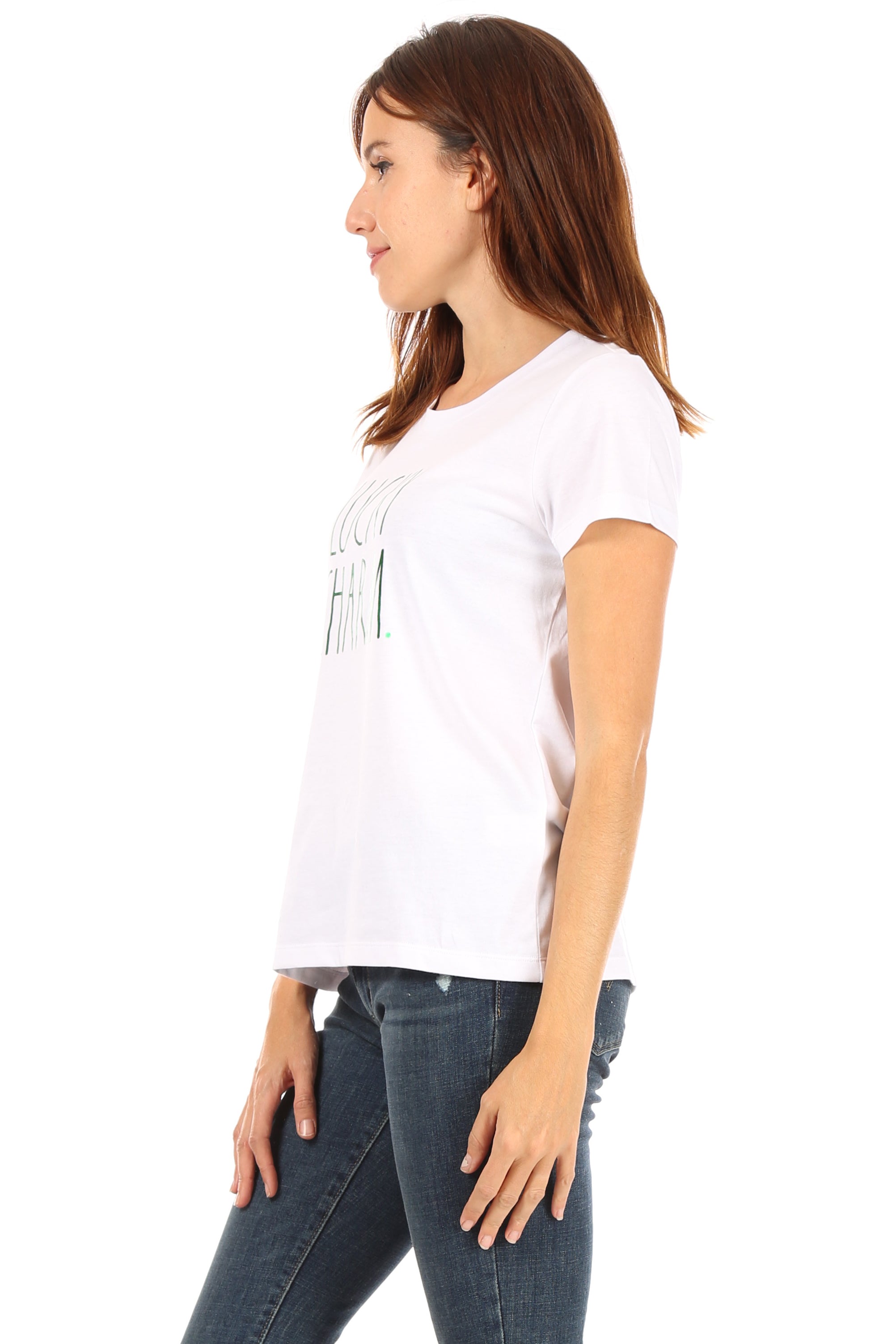 Women's "LUCKY CHARM" Short Sleeve Icon T-Shirt - Shop Rae Dunn Apparel and Sleepwear