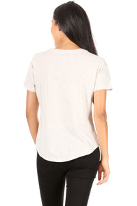 Women's "RECYCLE" Short Sleeve Shirttail Hem T-Shirt - Rae Dunn Wear