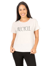 Load image into Gallery viewer, Women&#39;s &quot;RECYCLE&quot; Short Sleeve Shirttail Hem T-Shirt - Rae Dunn Wear
