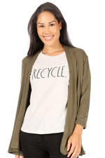 Load image into Gallery viewer, Women&#39;s &quot;RECYCLE&quot; Short Sleeve Shirttail Hem T-Shirt - Rae Dunn Wear
