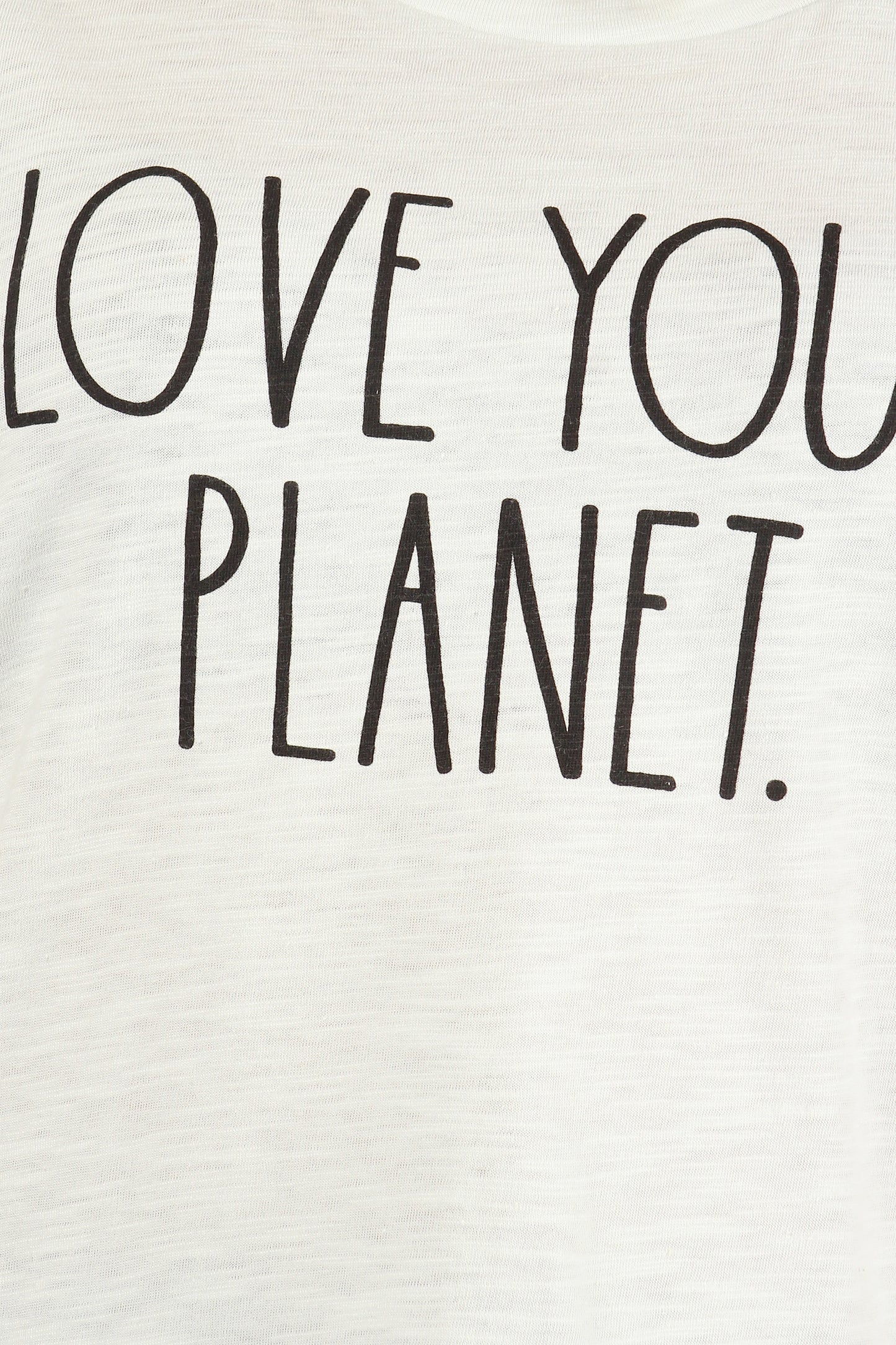 Women's "LOVE YOUR PLANET" Short Sleeve Classic Slub T-Shirt - Rae Dunn Wear