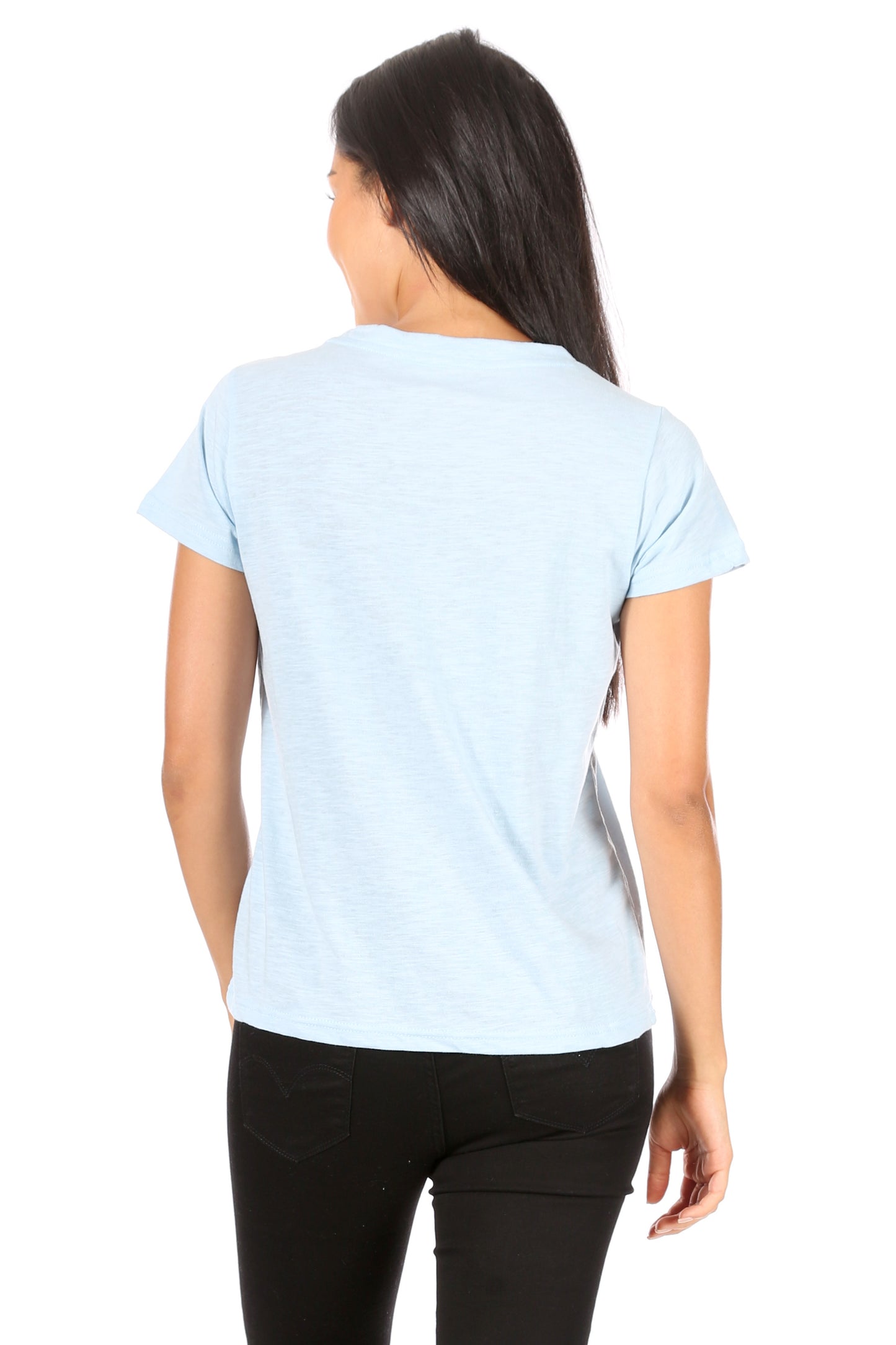 Women's "BREATHE" Short Sleeve Classic Slub T-Shirt - Rae Dunn Wear