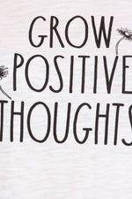 Load image into Gallery viewer, Women&#39;s &quot;GROW POSITIVE THOUGHTS&quot; Short Sleeve Classic Slub T-Shirt - Rae Dunn Wear
