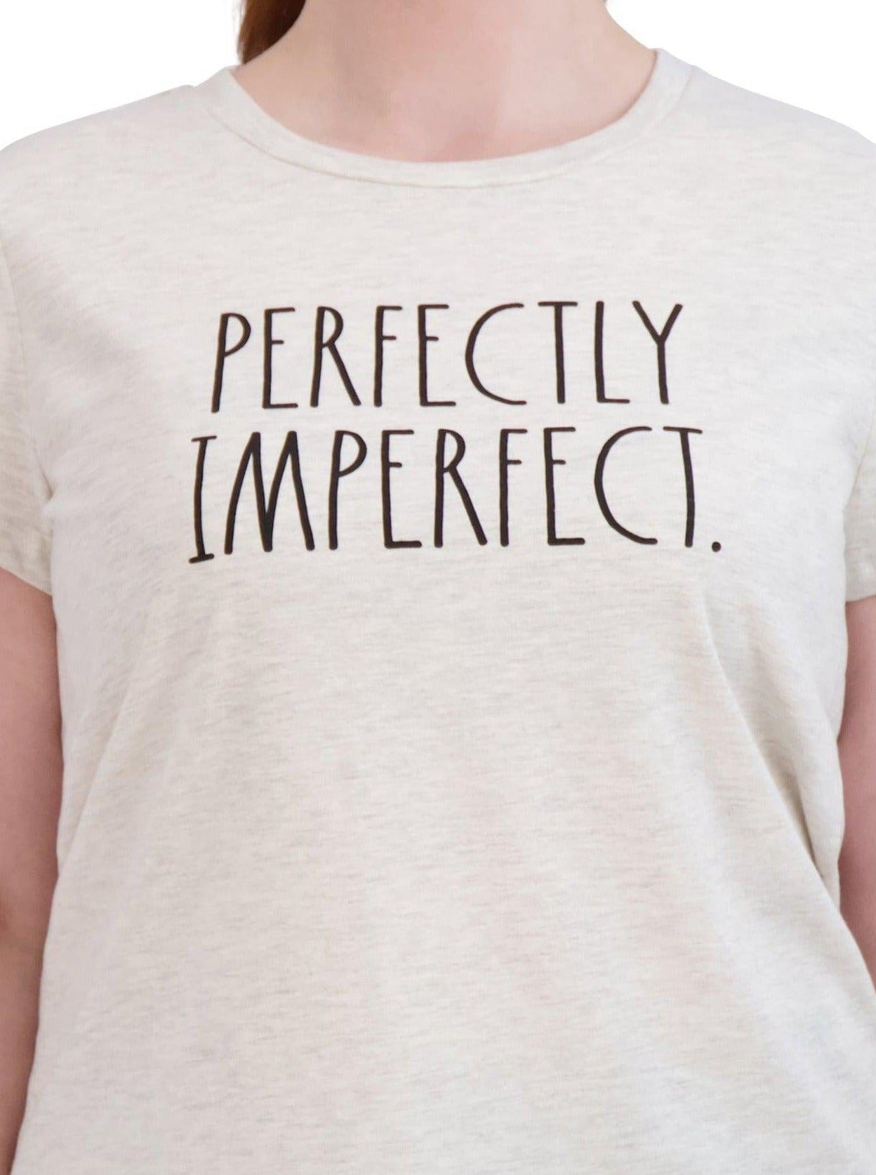 Women's "PERFECTLY IMPERFECT" Short Sleeve Icon T-Shirt - Rae Dunn Wear