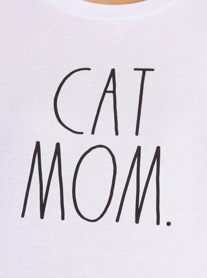 Women's "CAT MOM" Short Sleeve Icon T-Shirt - Rae Dunn Wear