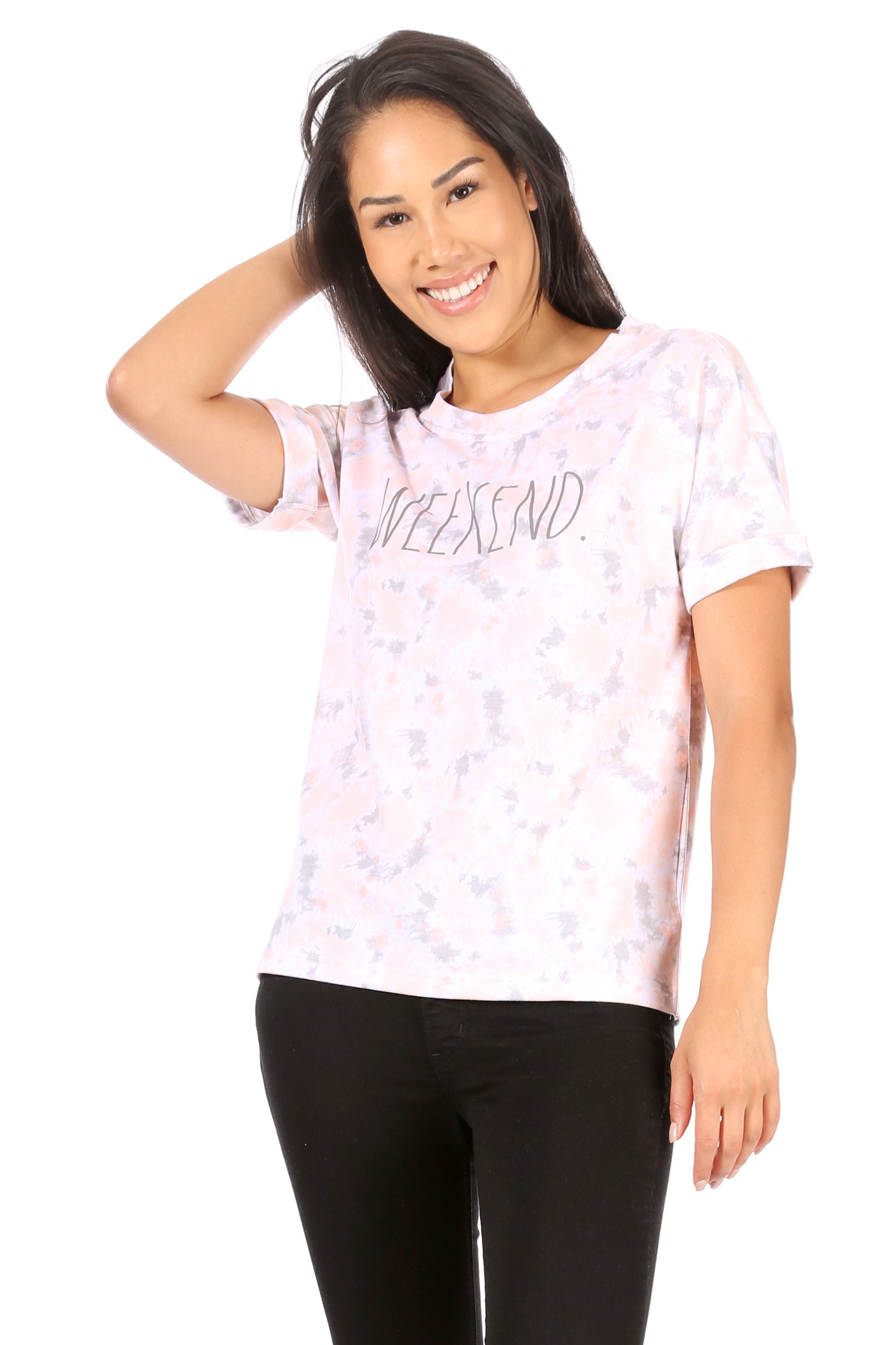 Women's "WEEKEND" Oversized Drop Sleeve T-Shirt - Rae Dunn Wear