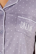 Load image into Gallery viewer, Women&#39;s &quot;DREAM&quot; Short Sleeve Notch Collar Top and Short Pajama Set - Rae Dunn Wear

