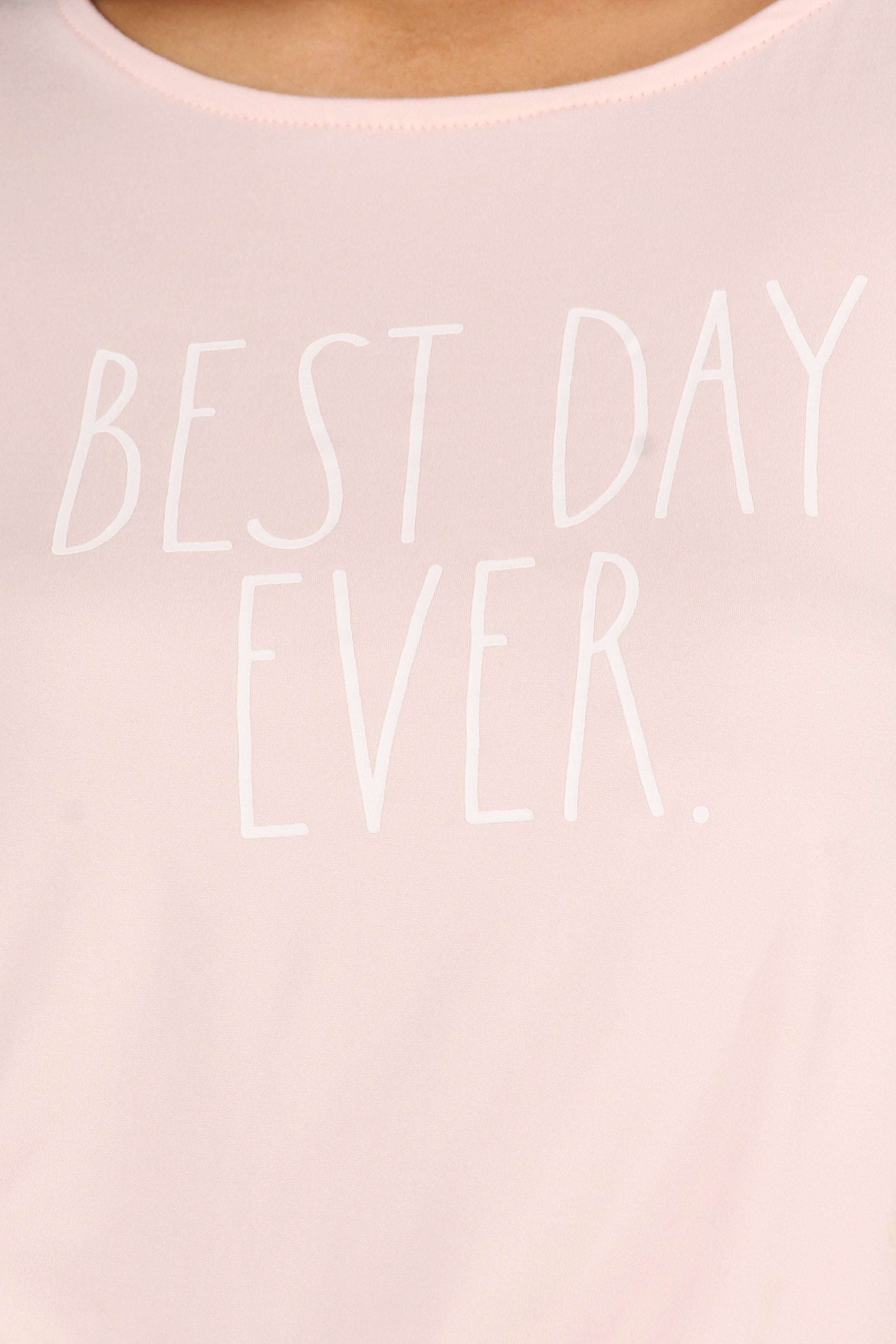 Women's "BEST DAY EVER" Tank and Short Pajama Set - Rae Dunn Wear