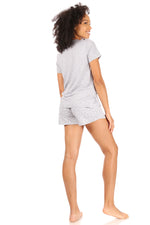 Load image into Gallery viewer, Women&#39;s &quot;ARIES&quot; Short Sleeve Side Slit Top and Short Pajama Set - Rae Dunn Wear
