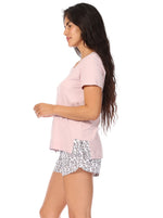 Load image into Gallery viewer, Women&#39;s &quot;SWEET DREAMS&quot; Short Sleeve Side Slit Tee and Drawstring Shorts Pajama Set - Rae Dunn Wear

