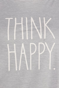 Women's "THINK HAPPY" Tank and Shorts Pajama Set - Rae Dunn Wear