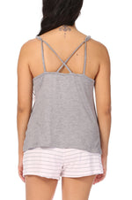 Load image into Gallery viewer, Women&#39;s &quot;BEAUTY SLEEP&quot; Strappy Cami and Elastic Waistband Shorts Pajama Set - Rae Dunn Wear
