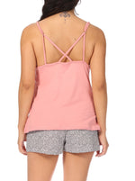 Load image into Gallery viewer, Women&#39;s &quot;HOT MESS&quot; Strappy Cami and Elastic Waistband Shorts Pajama Set - Rae Dunn Wear
