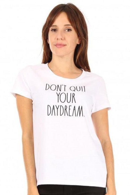 Women's "DON'T QUIT YOUR DAYDREAM" Short Sleeve Icon T-Shirt - Shop Rae Dunn Apparel and Sleepwear