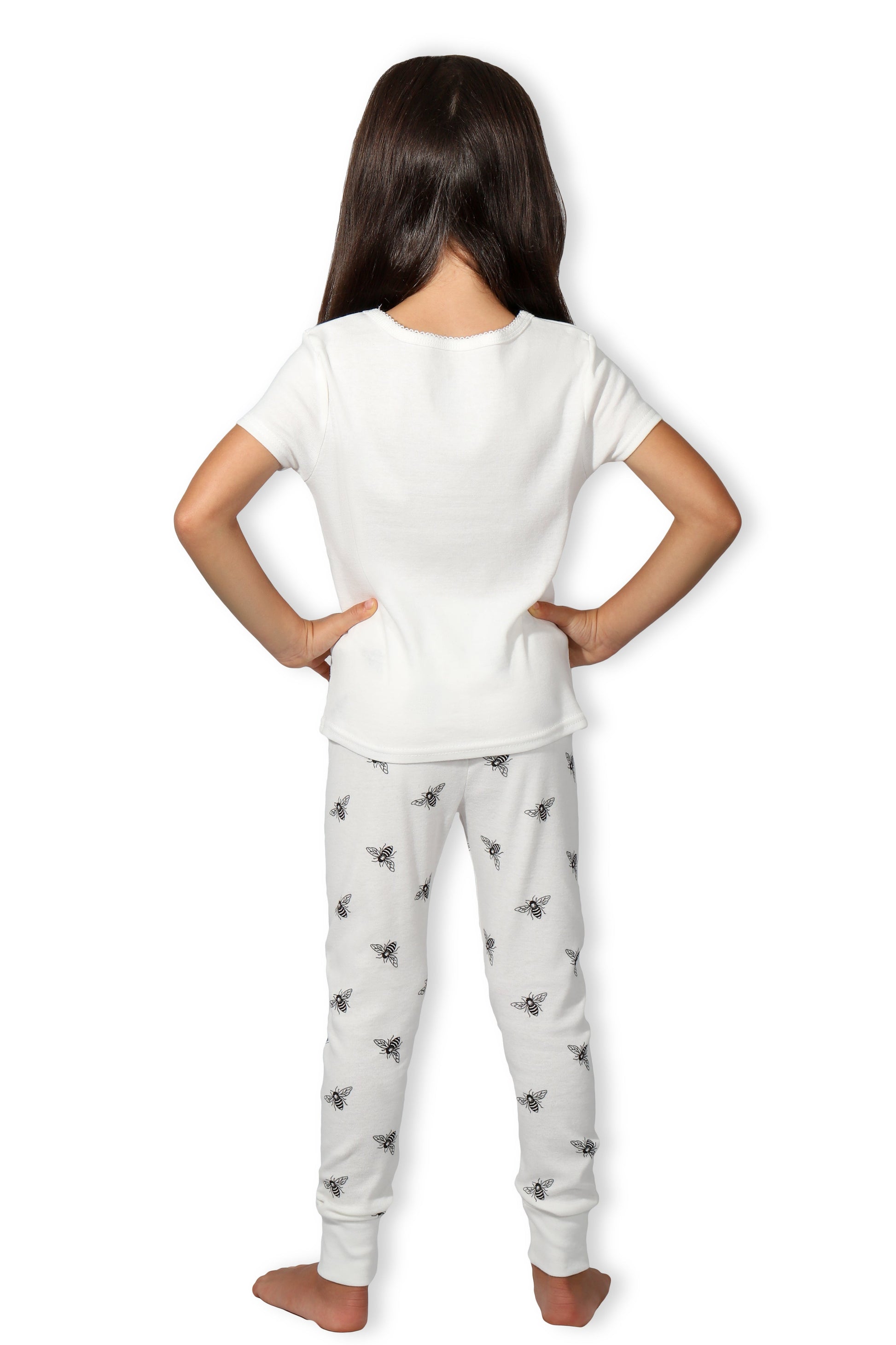 Girl's "BEE KIND" Short Sleeve Tee and Jogger Pajama Set - Rae Dunn Wear