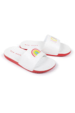Load image into Gallery viewer, Girl&#39;s LOVE Rainbow Pool Slides - Rae Dunn Wear
