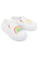 Load image into Gallery viewer, Girl&#39;s Rainbow LOVE Slip On Sneakers - Rae Dunn Wear
