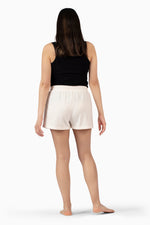 Load image into Gallery viewer, Women&#39;s French Terry Crochet Trim Drawstring Shorts - Rae Dunn Wear
