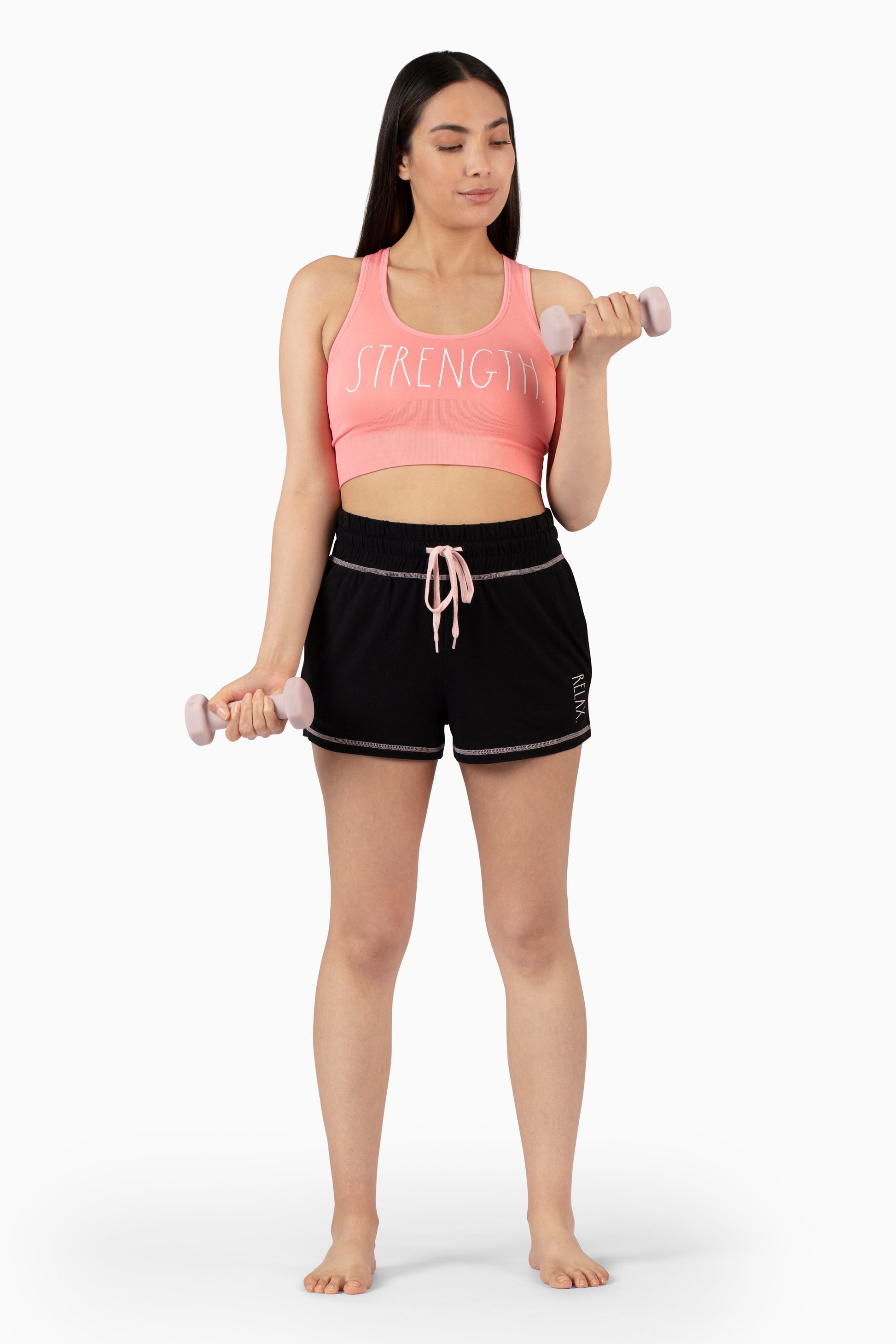 Women's "RELAX" Drawstring Shorts with Pockets - Rae Dunn Wear