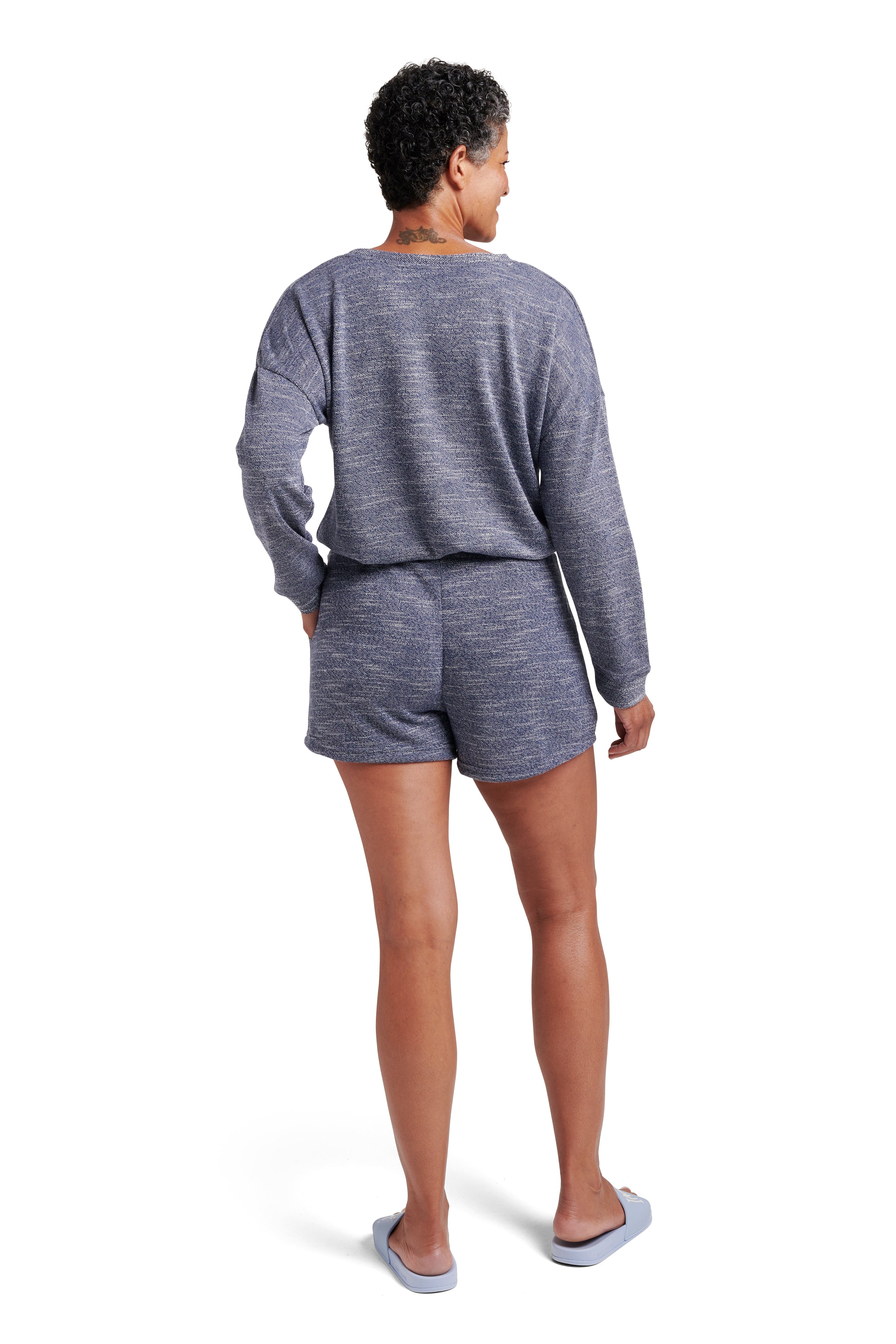 Women's Knit Terry Drawstring Shorts with Pockets - Rae Dunn Wear