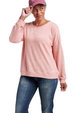 Load image into Gallery viewer, Women&#39;s Knit Terry Pullover Sweatshirt - Rae Dunn Wear
