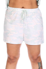 Load image into Gallery viewer, Women&#39;s Plus Size &quot;FEARLESS&quot; Short Sleeve Side Slit Top and Short Pajama Set - Rae Dunn Wear

