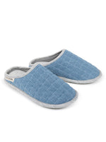Load image into Gallery viewer, Women&#39;s Quilted Denim Slippers - Rae Dunn Wear

